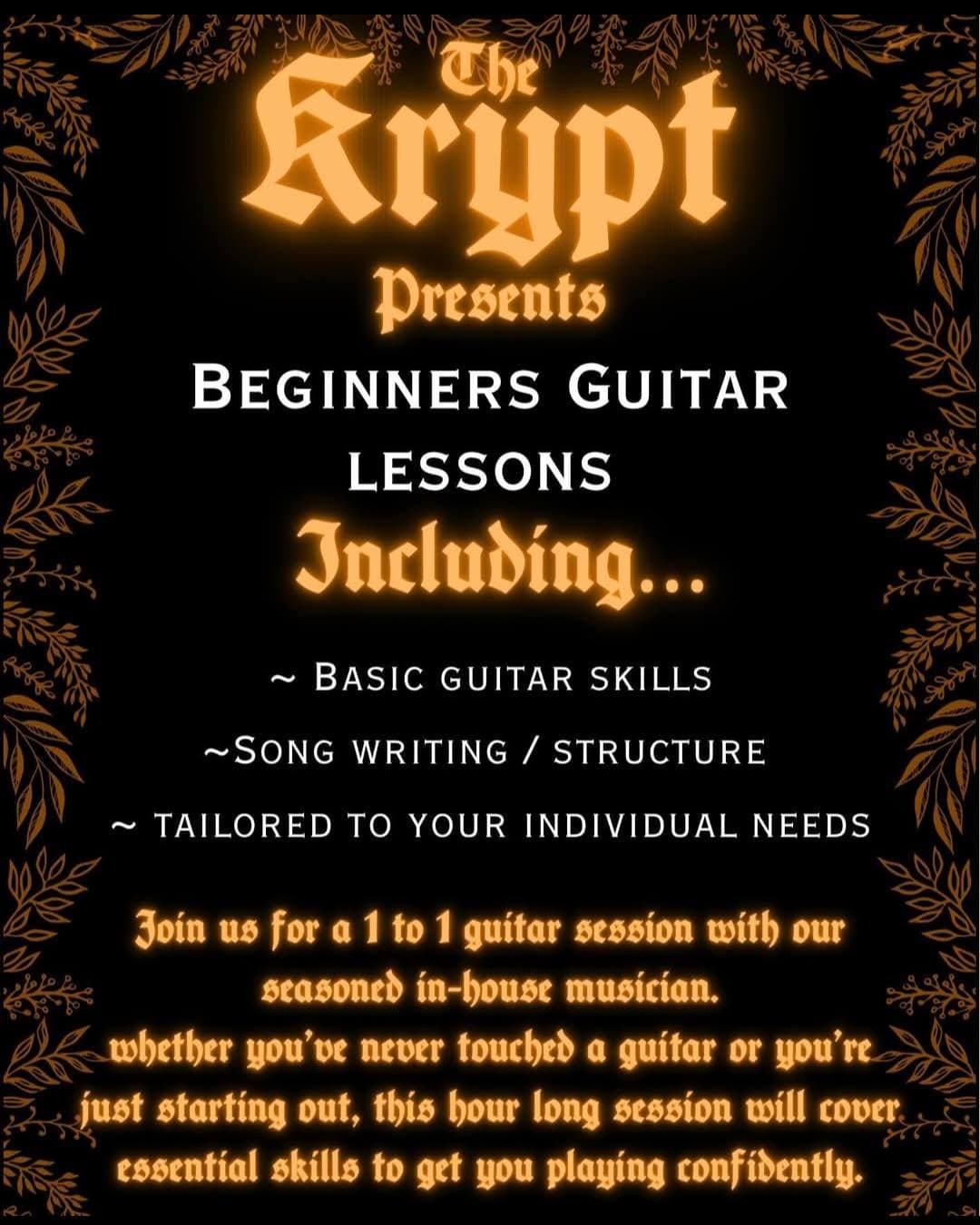 Beginners Guitar Lessons at The Krypt