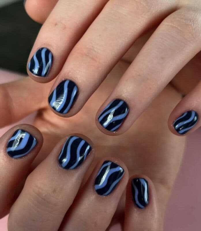 Navy Wave Pattern