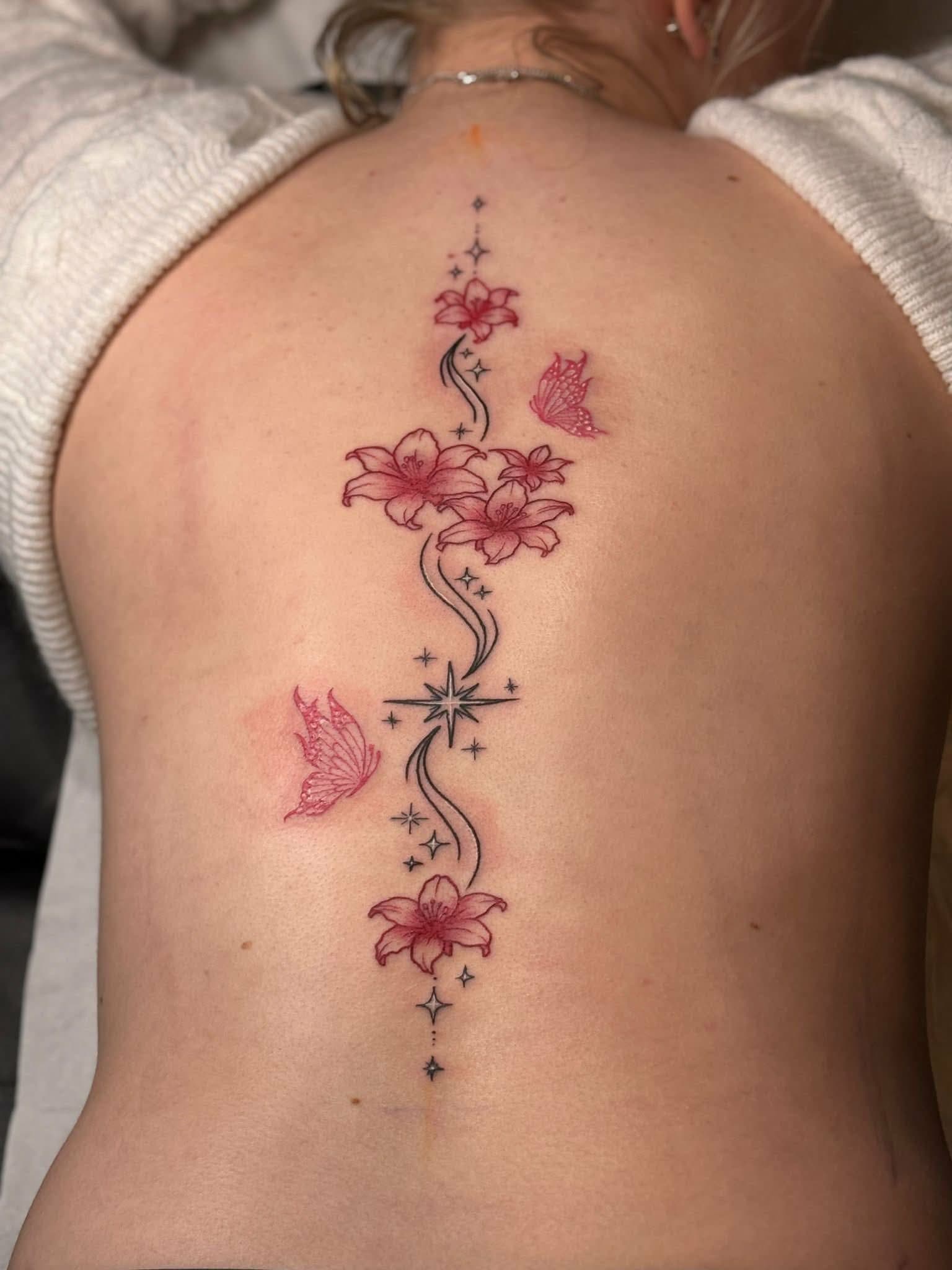 Spine Flowers & Butterflies